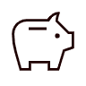 豚の貯金箱のイラスト