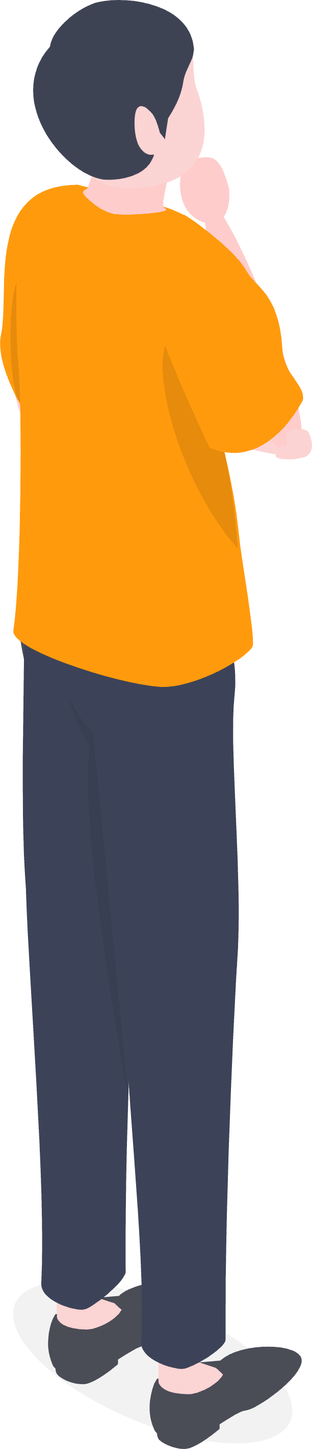考えてる男性のイラスト